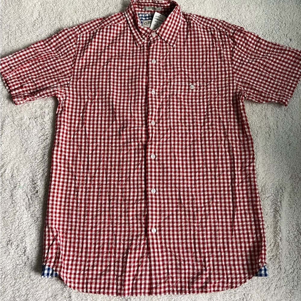 Men's Orvis Seersucker Shirt - Size Medium